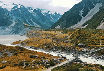 Mountain valley in New Zealand