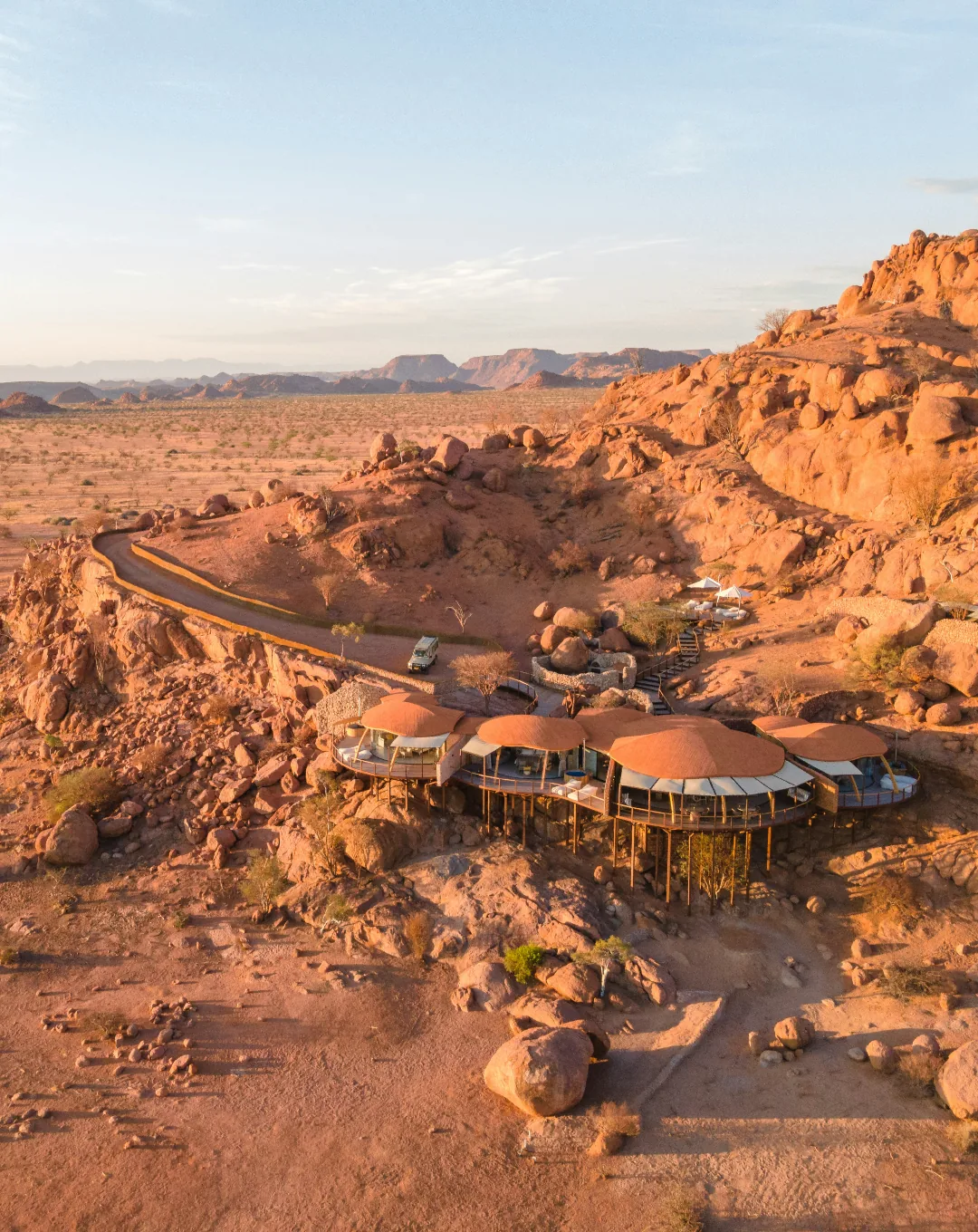 Rugged red canyon landscape in Namibia
