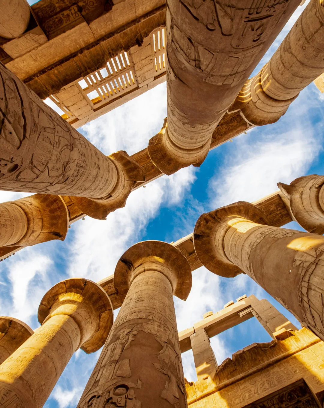 Columns of Karnak Temple in Luxor