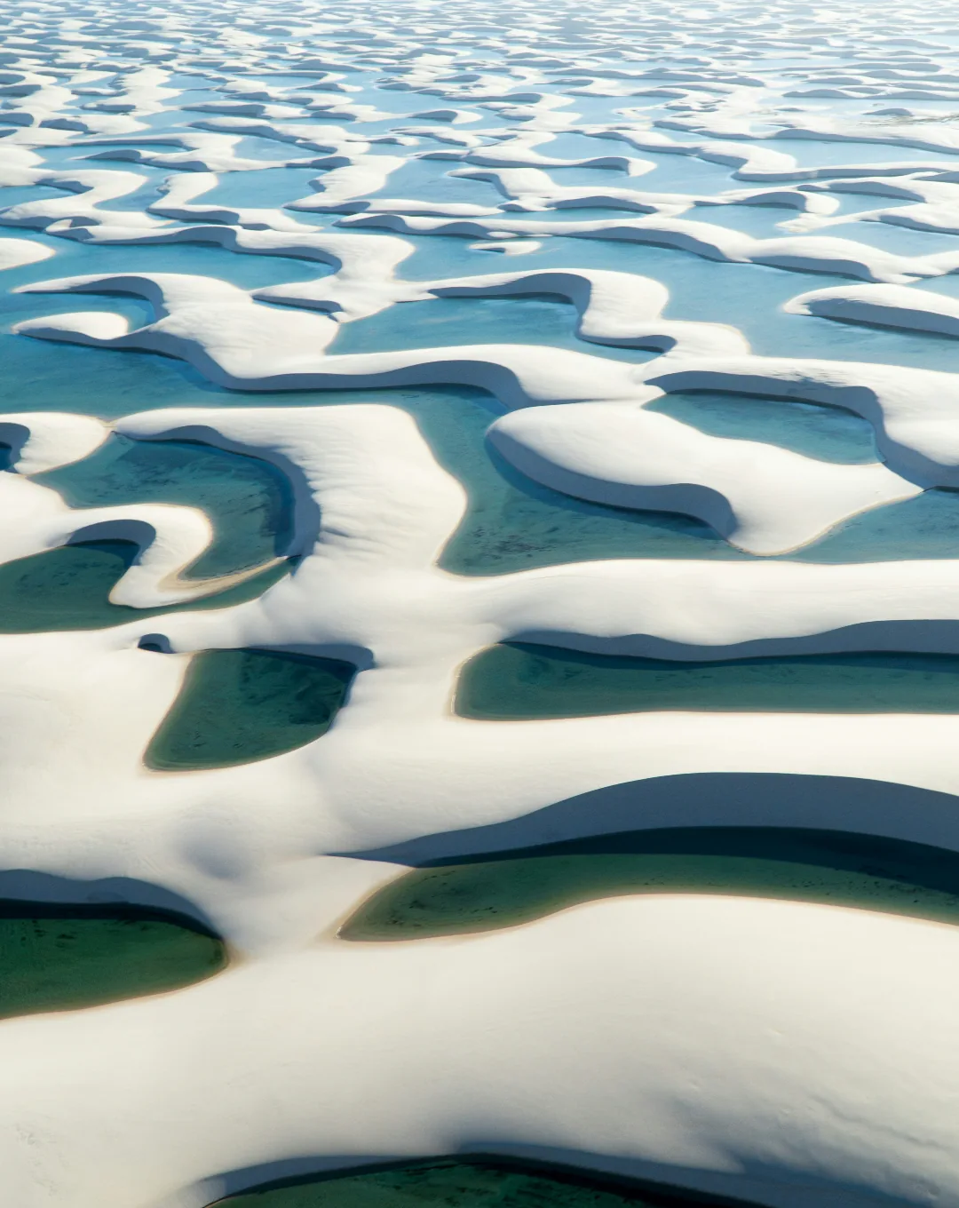 Lagoons between the white dunes of Lencois Maranhenses