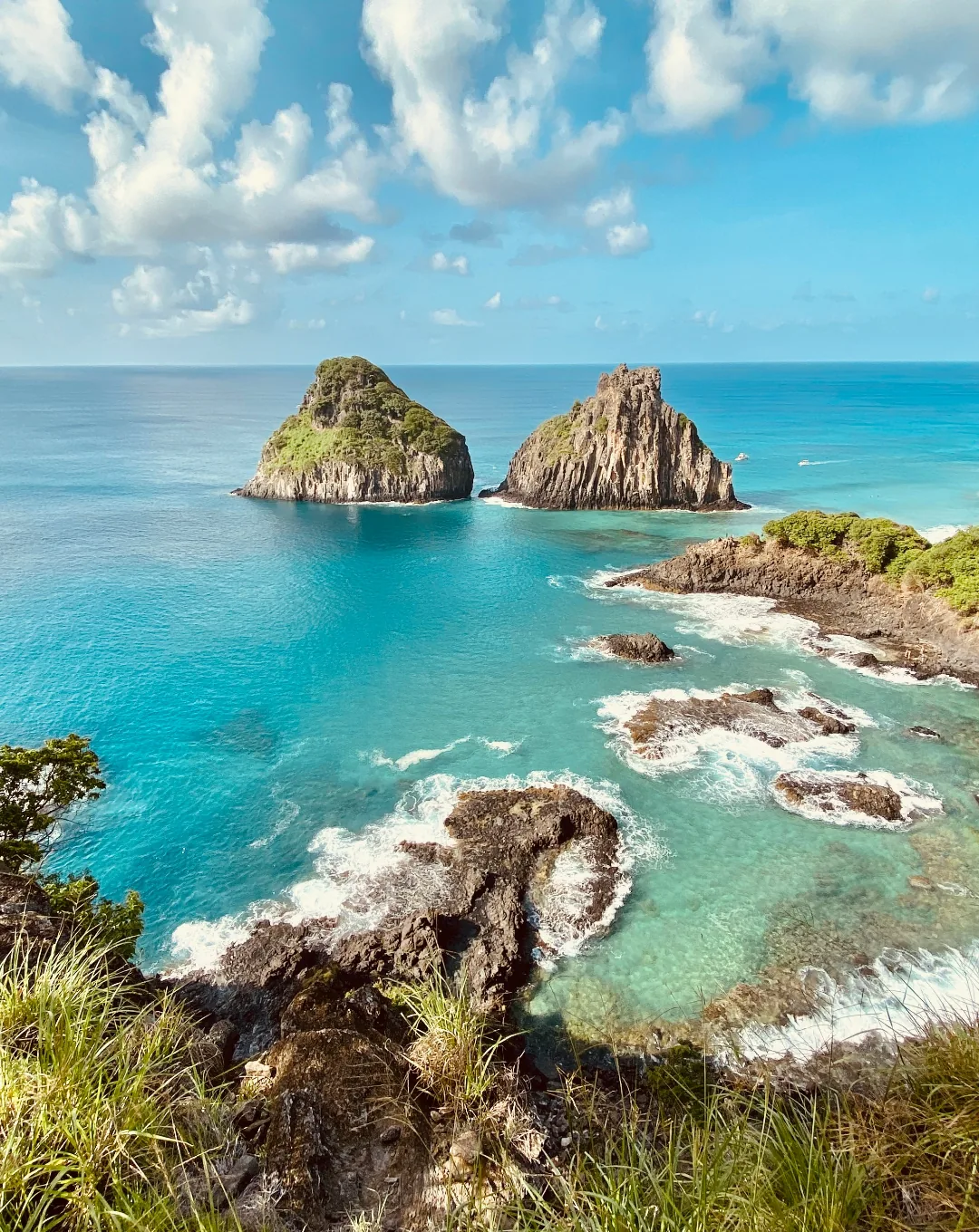 Twin rock peaks off Fernando de Noronha