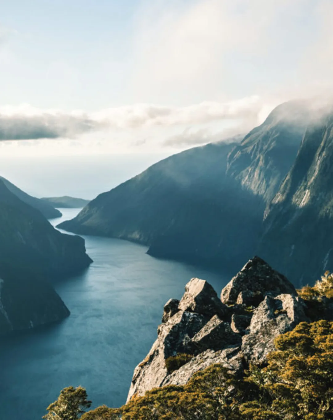 Fiord and mountains of Milford Sound