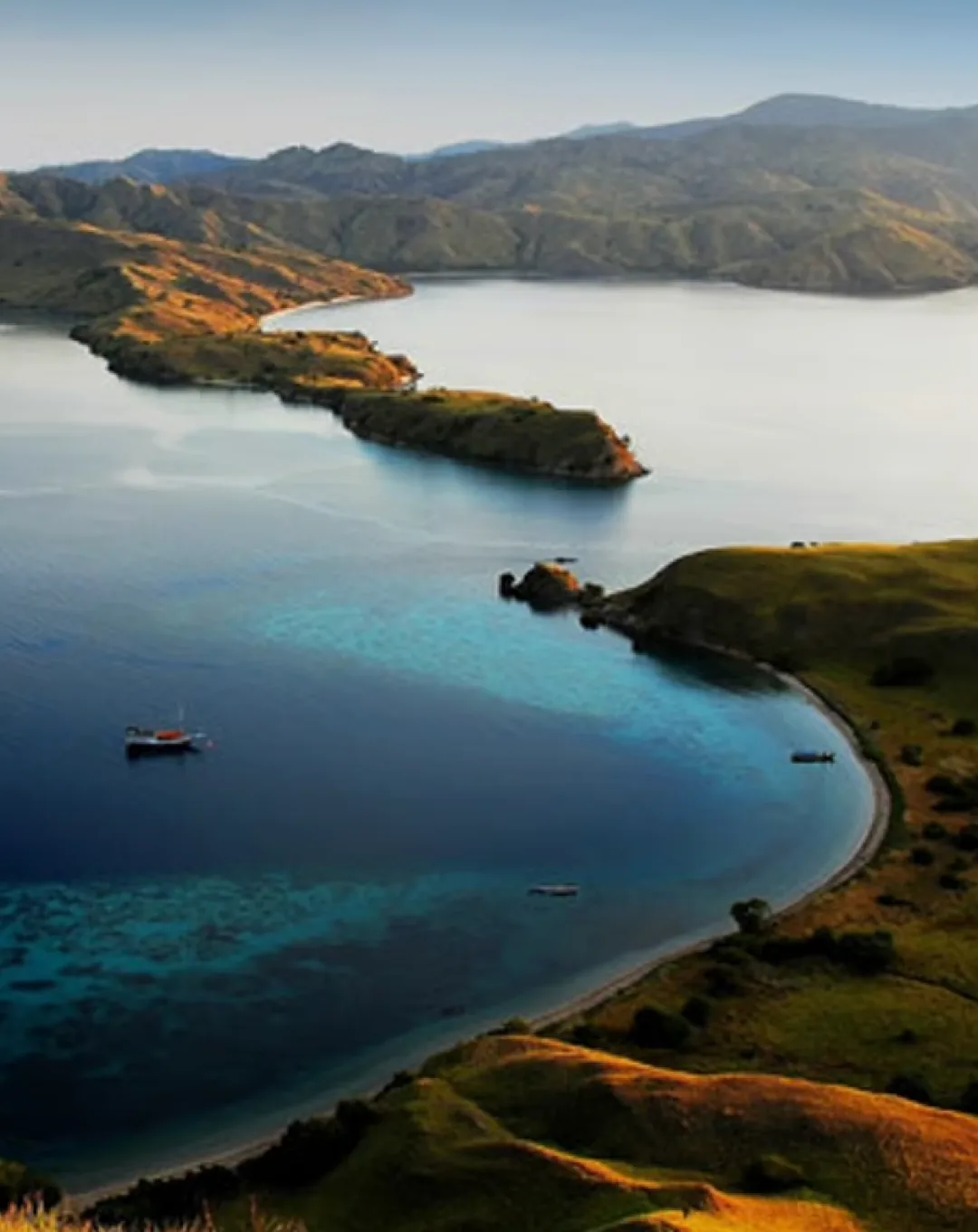Bays and hills of Padar Island in Komodo National Park